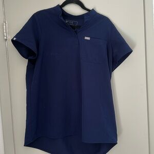 Figs navy blue maternity scrub top